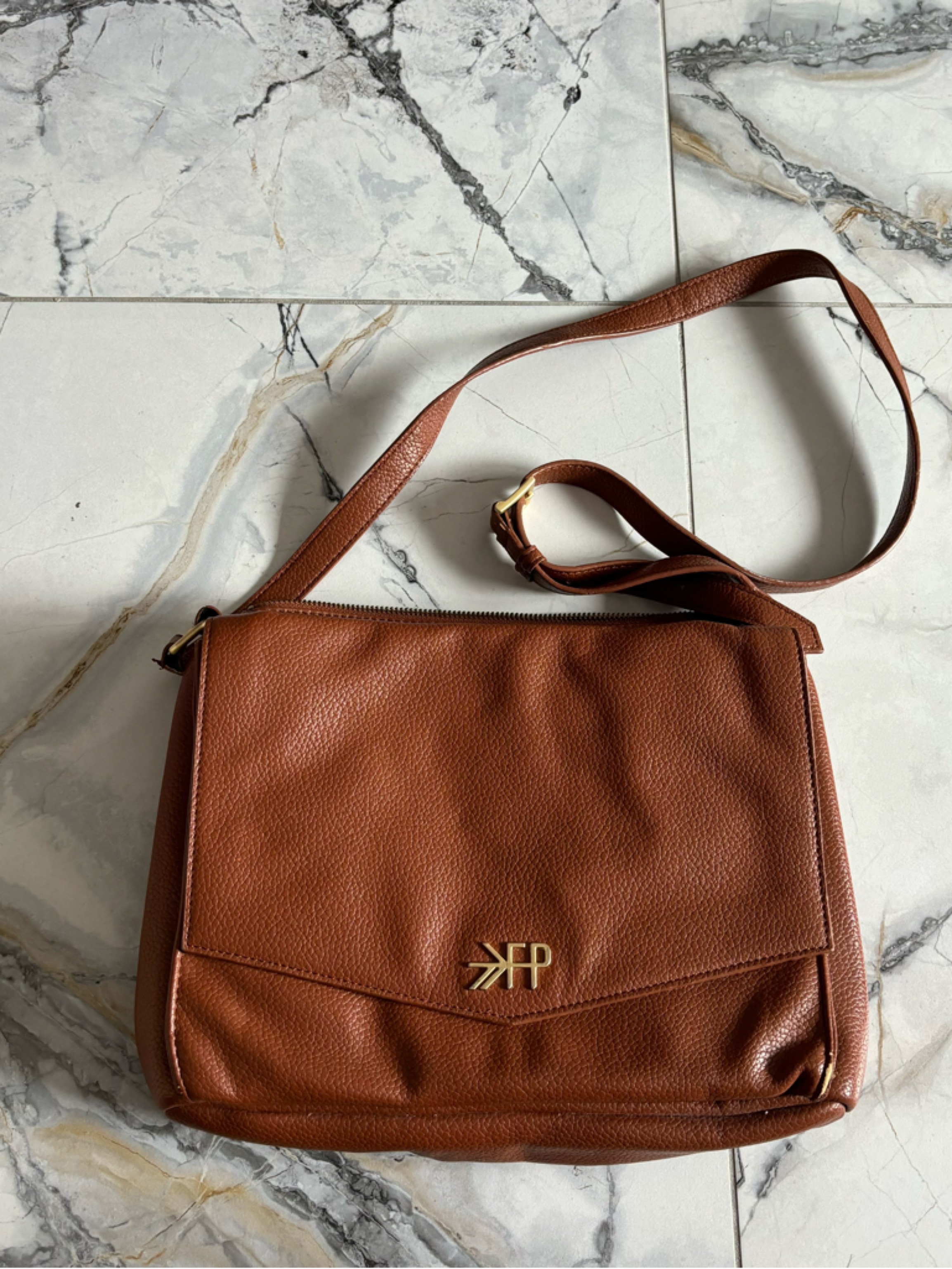 Freshly Picked Brown Crossbody Baby Bag